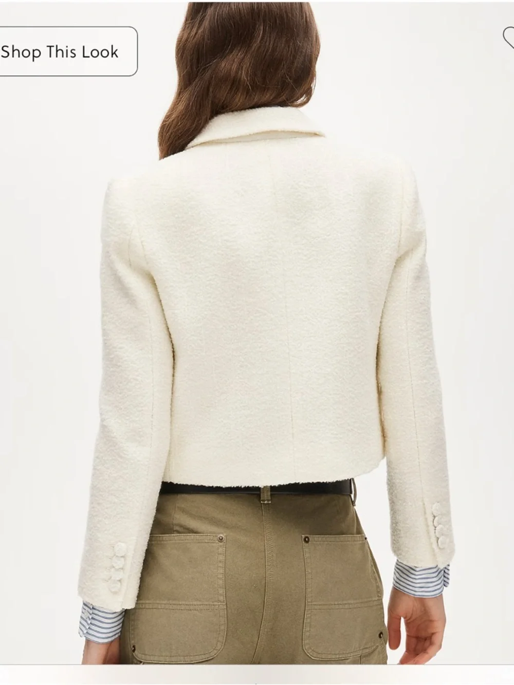J. Crew Ivory Teddy Bouclé Jacket